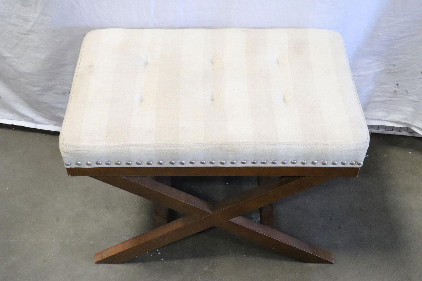 Mid-century teak wood stool (1 of 5)
