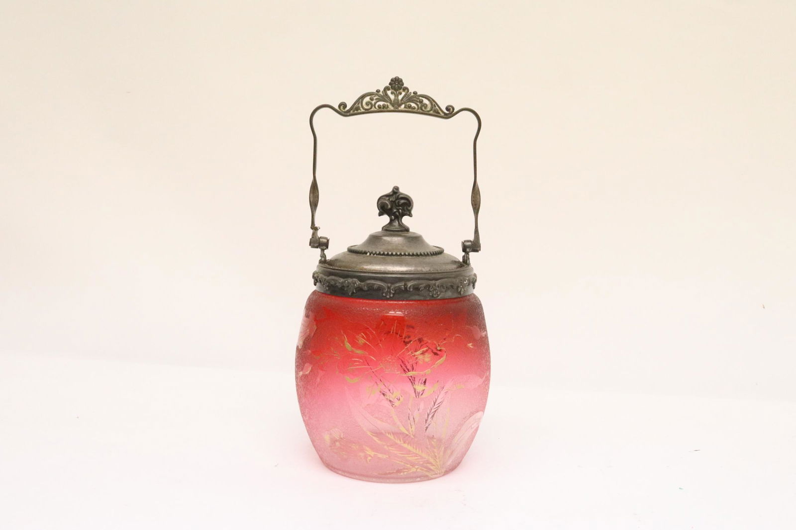 Victorian ruby glass cookie jar (1 of 10)
