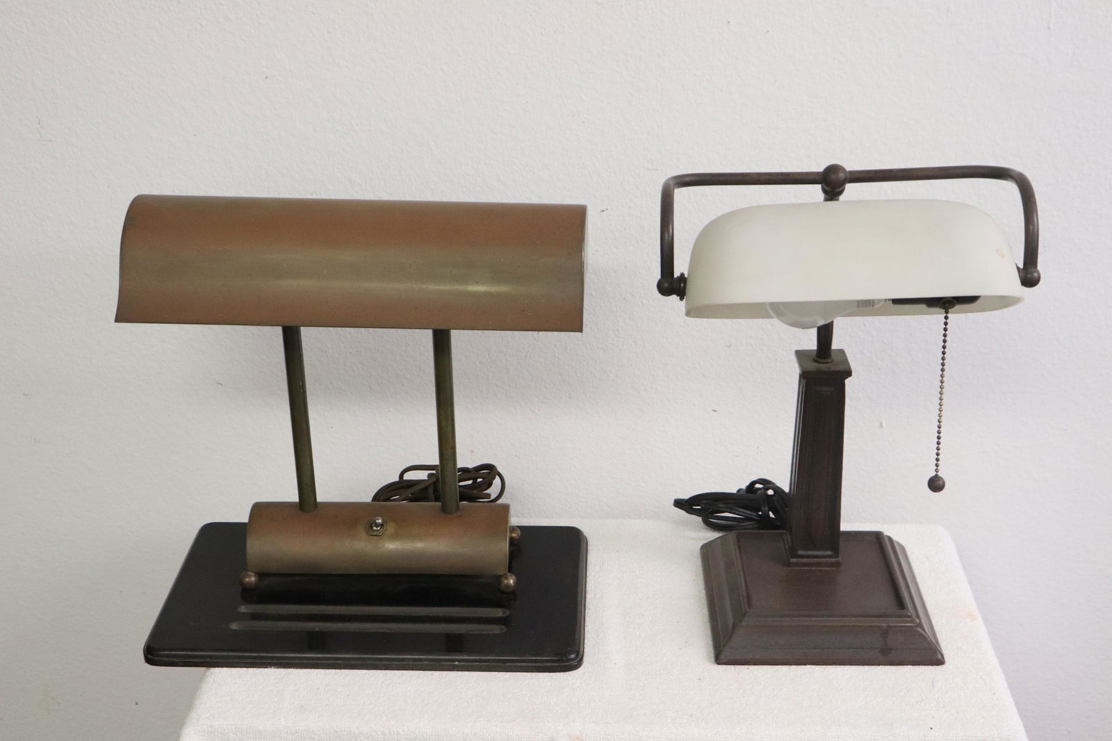2 bronze/ copper table lamps (1 of 9)