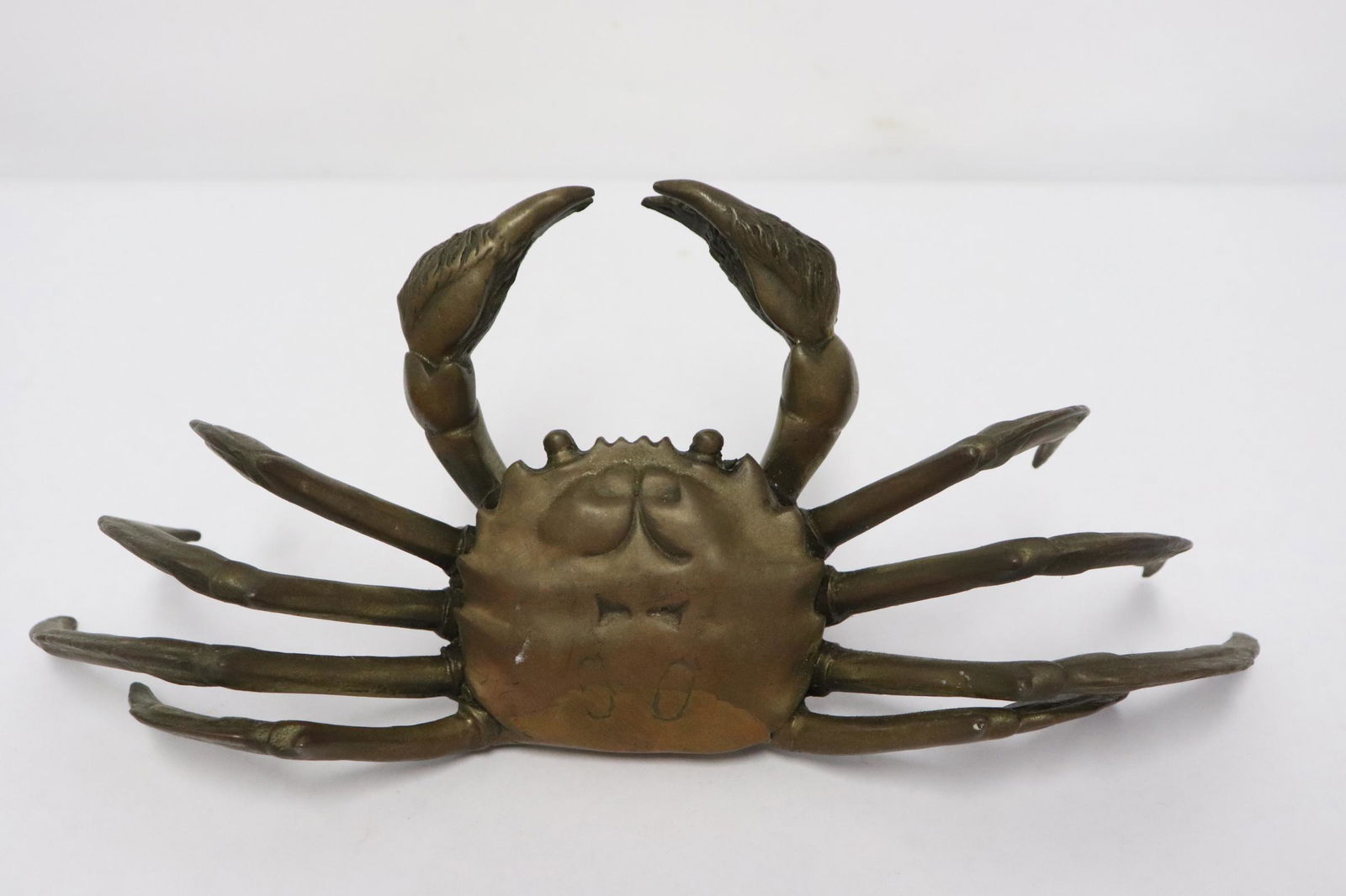 Interesting bronze sculpture of crab (1 of 9)