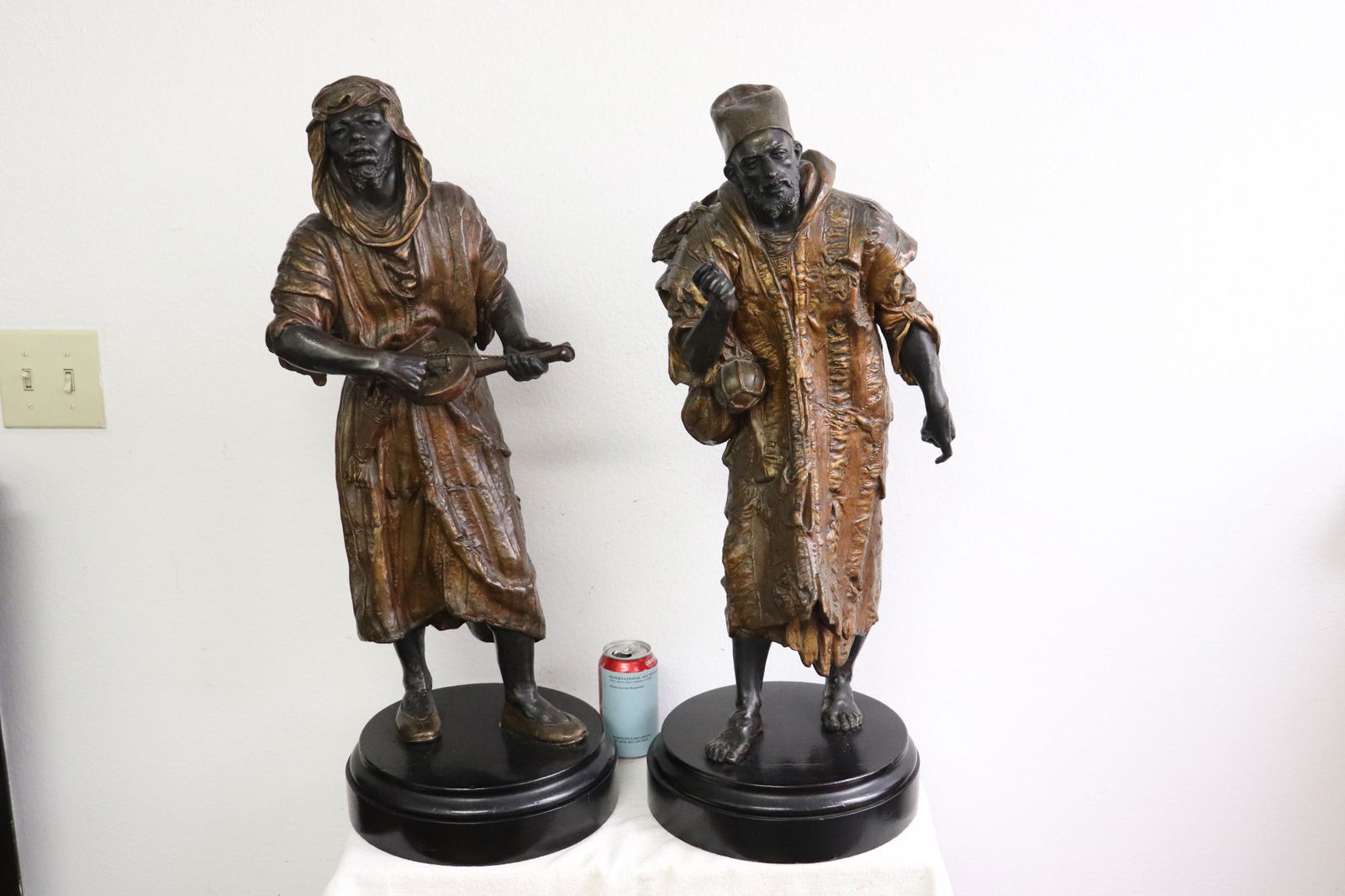 Pair 19th c. Venetian cold painted metal sculpture (1 of 13)