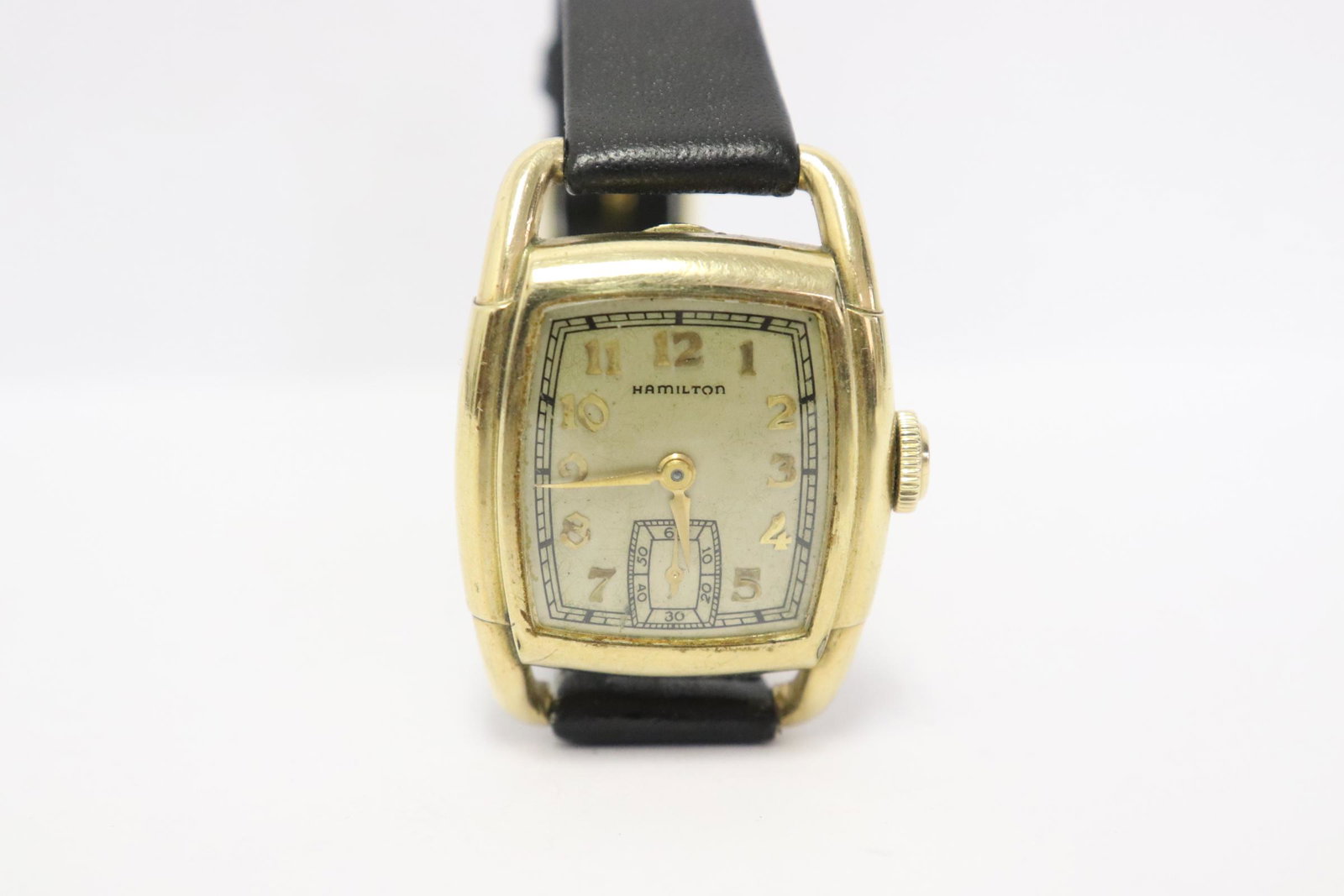 Hamilton man's wrist watch w/ gold filled case: Hamilton man's wrist watch with gold filled case