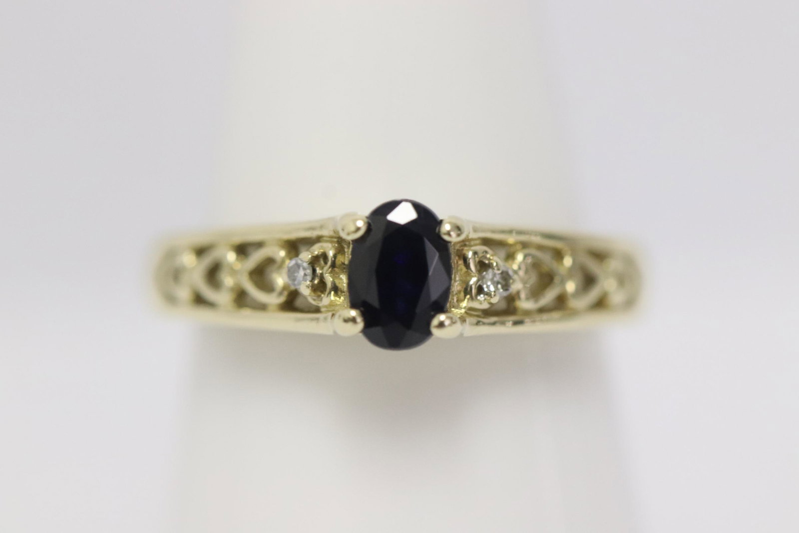 14K sapphire diamond ring (1 of 9)