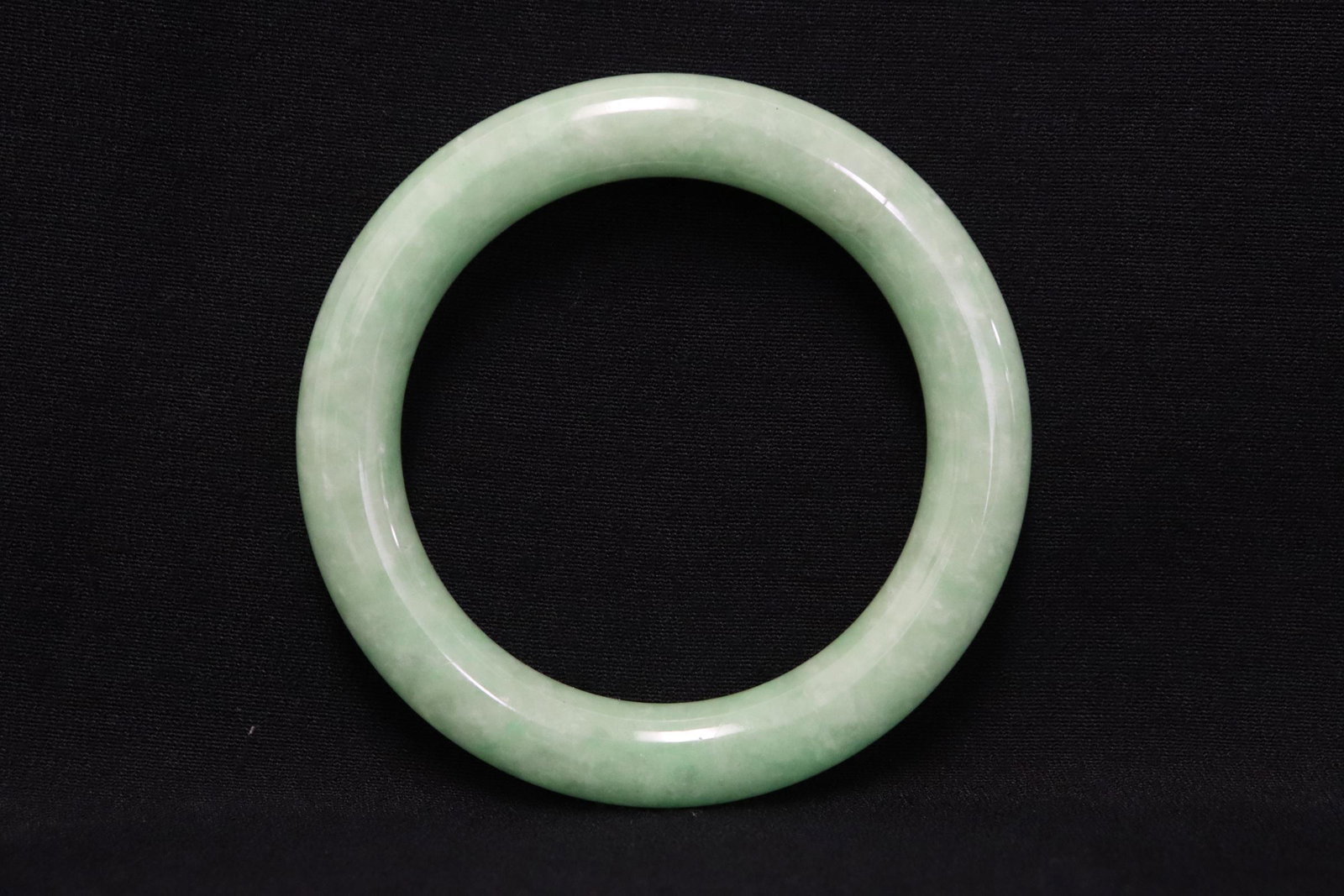 Fine apple green jadeite bangle (1 of 9)