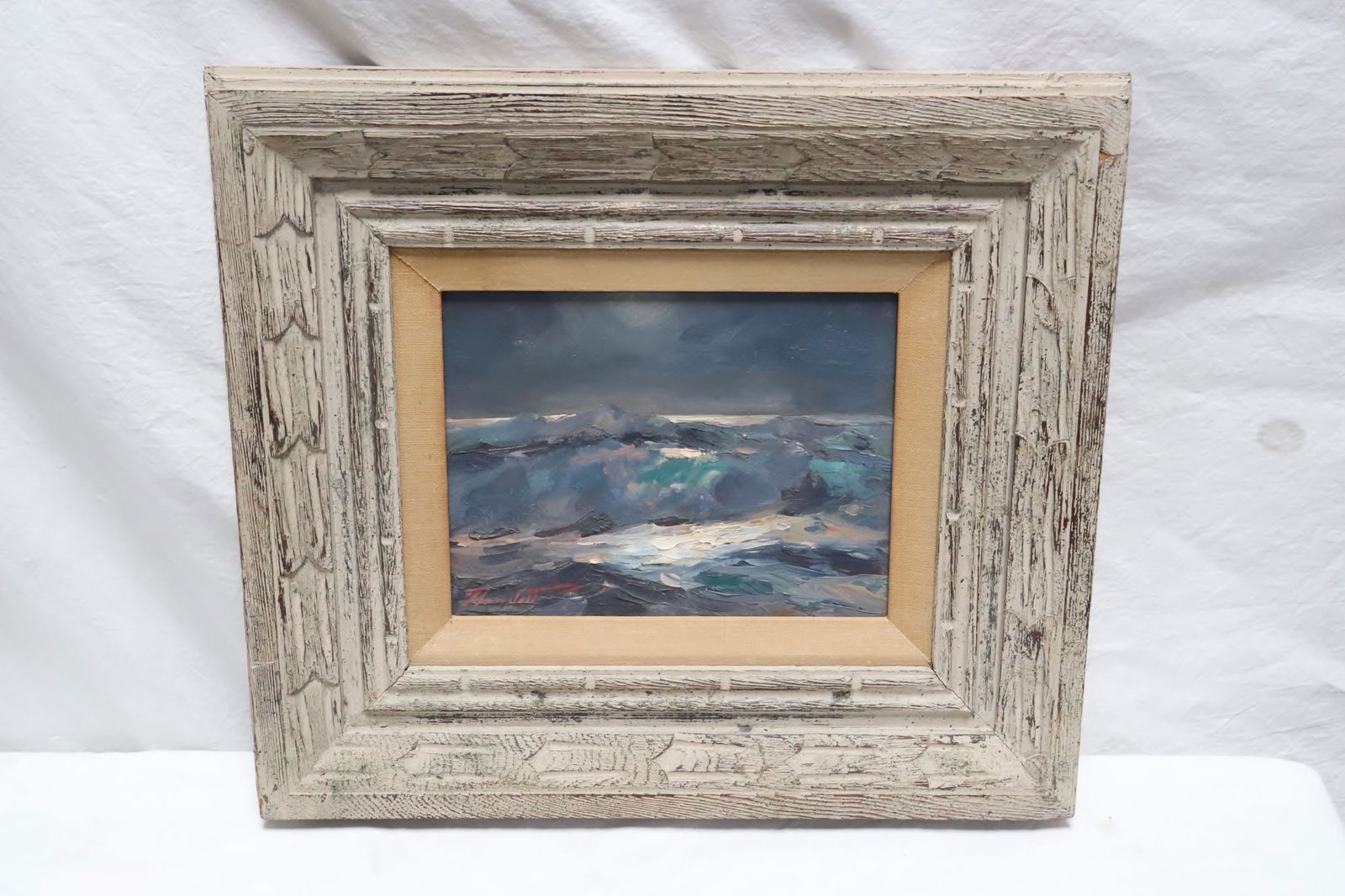 Oil on panel "seascape" by Peter Hamlett (1 of 7)