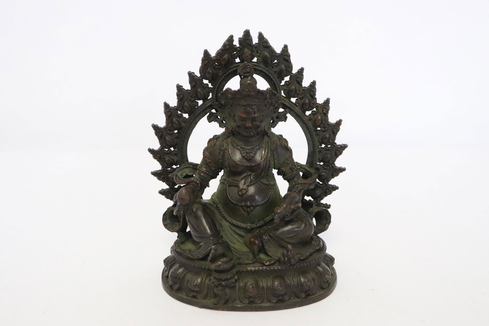Chinese small bronze sculpture of deity (1 of 8)
