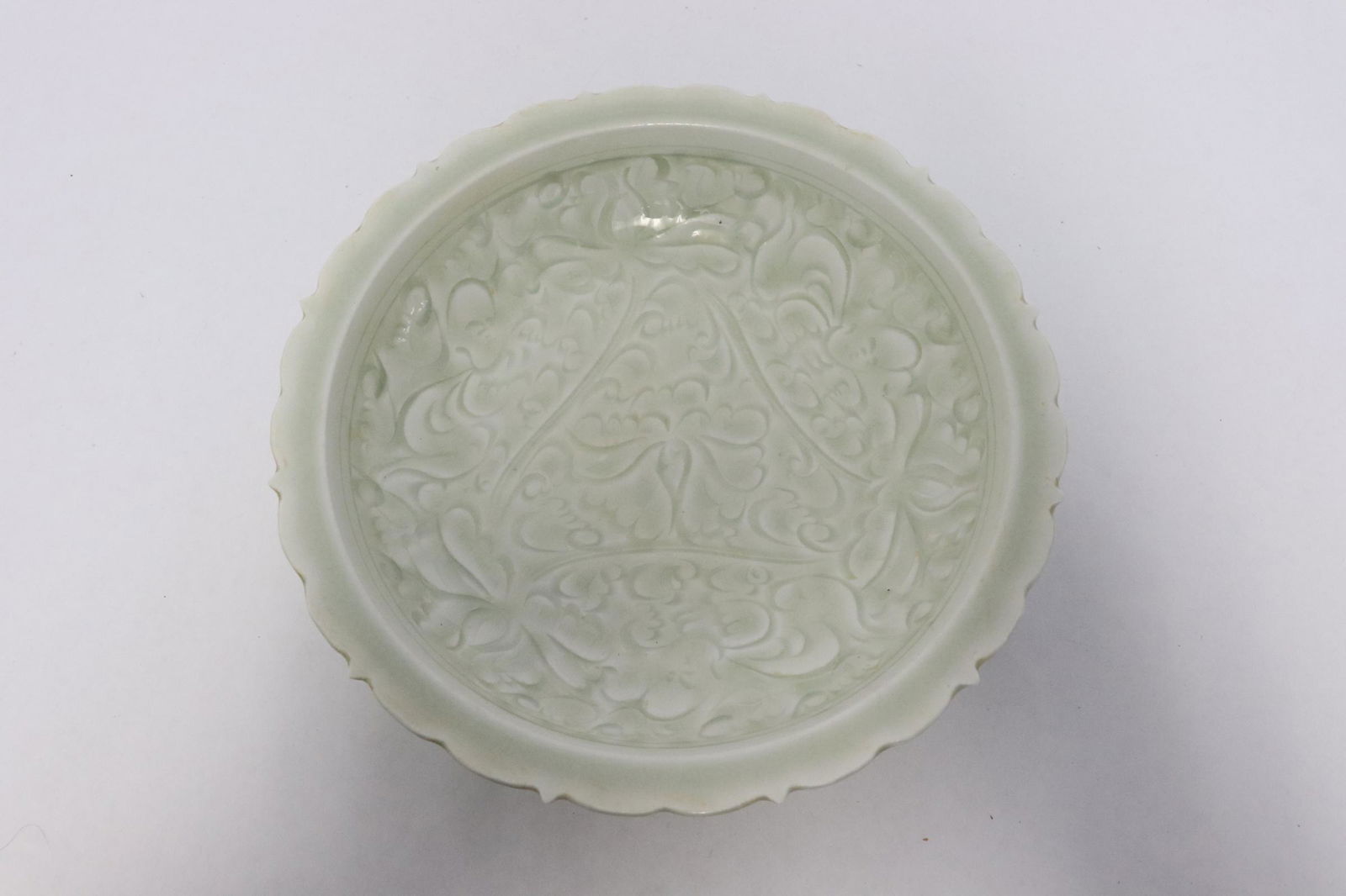 Chinese light celadon porcelain plate (1 of 8)