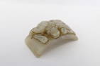 White jade carved brush stand