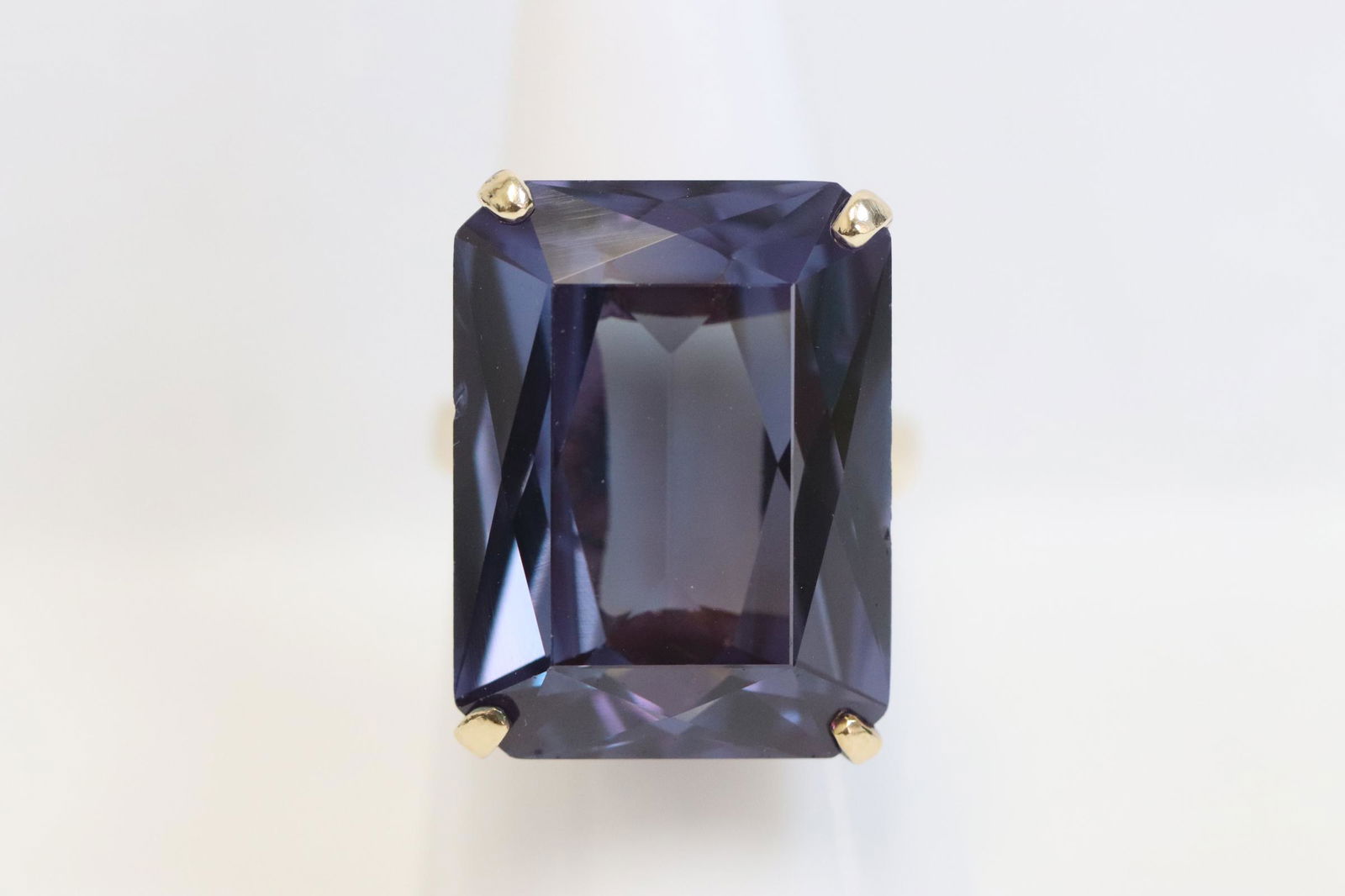 A 14K Y/G ring set with a large purple stone (1 of 11)