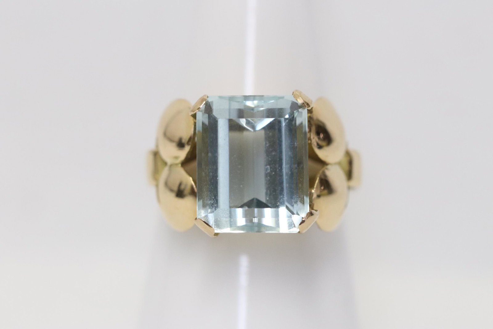 18K Y/G aquamarine ring with GIA report (1 of 10)