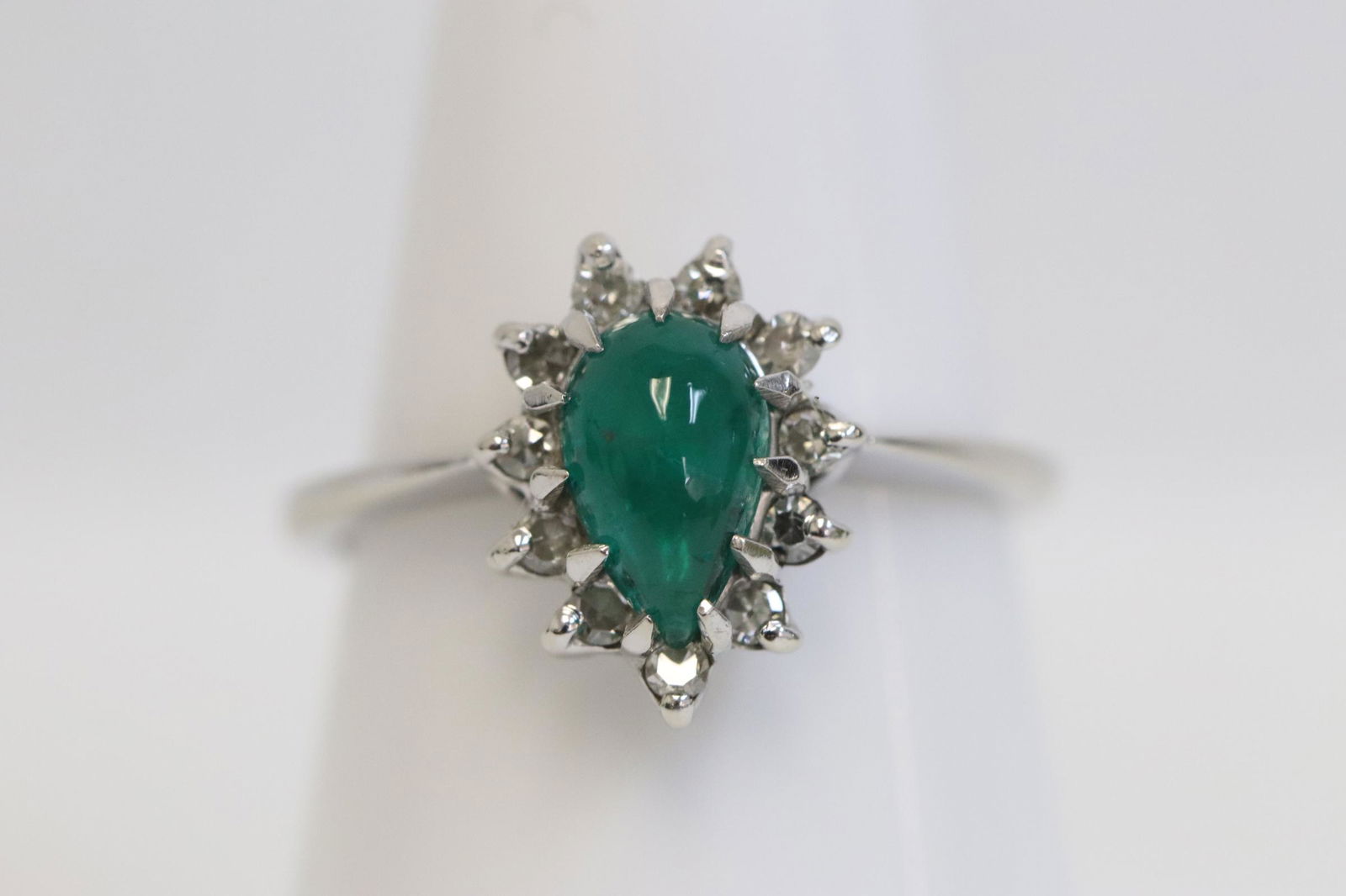 14K W/G emerald diamond ring (1 of 11)