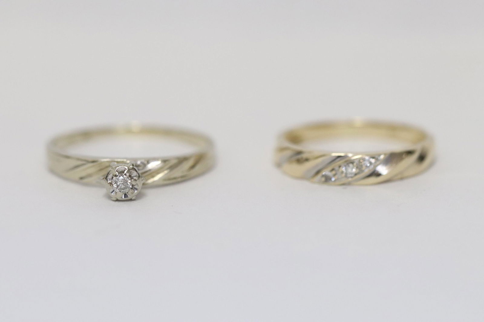 Two 14K Y/G ring set with small diamonds (1 of 11)