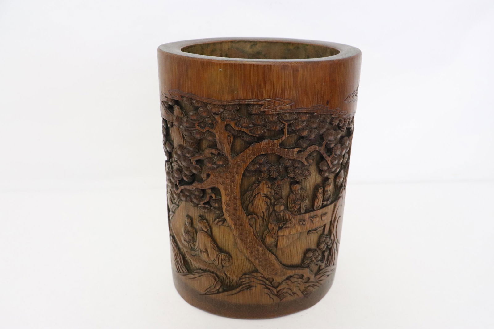 Chinese 18th/19th c. bamboo brush holder (1 of 11)