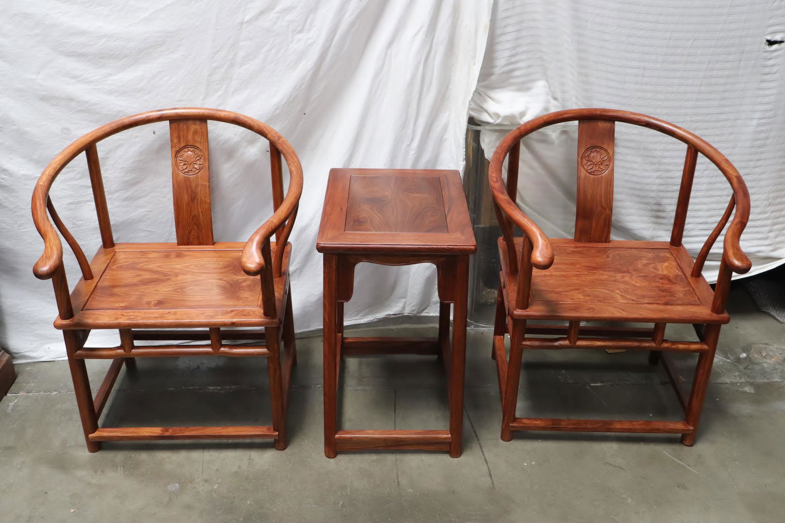 3 pieces Chinese huanghuali wood furniture (1 of 12)