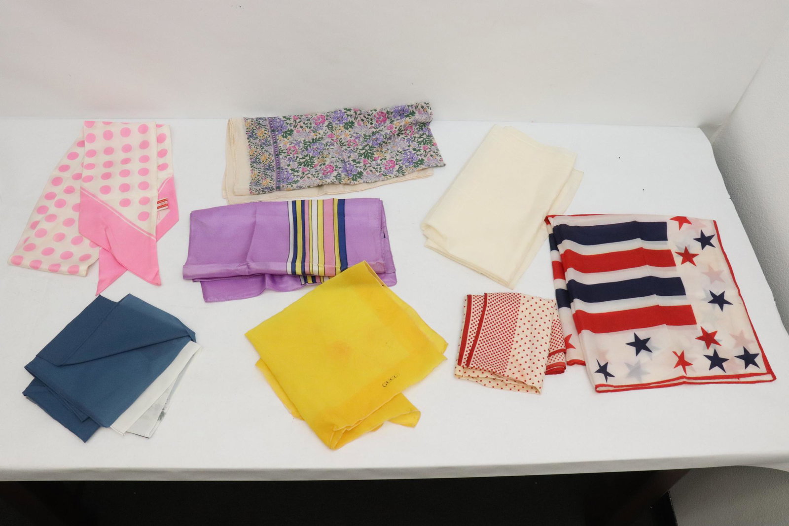 8 Victorian/ art deco French/ Japanese silk scarfs (1 of 11)