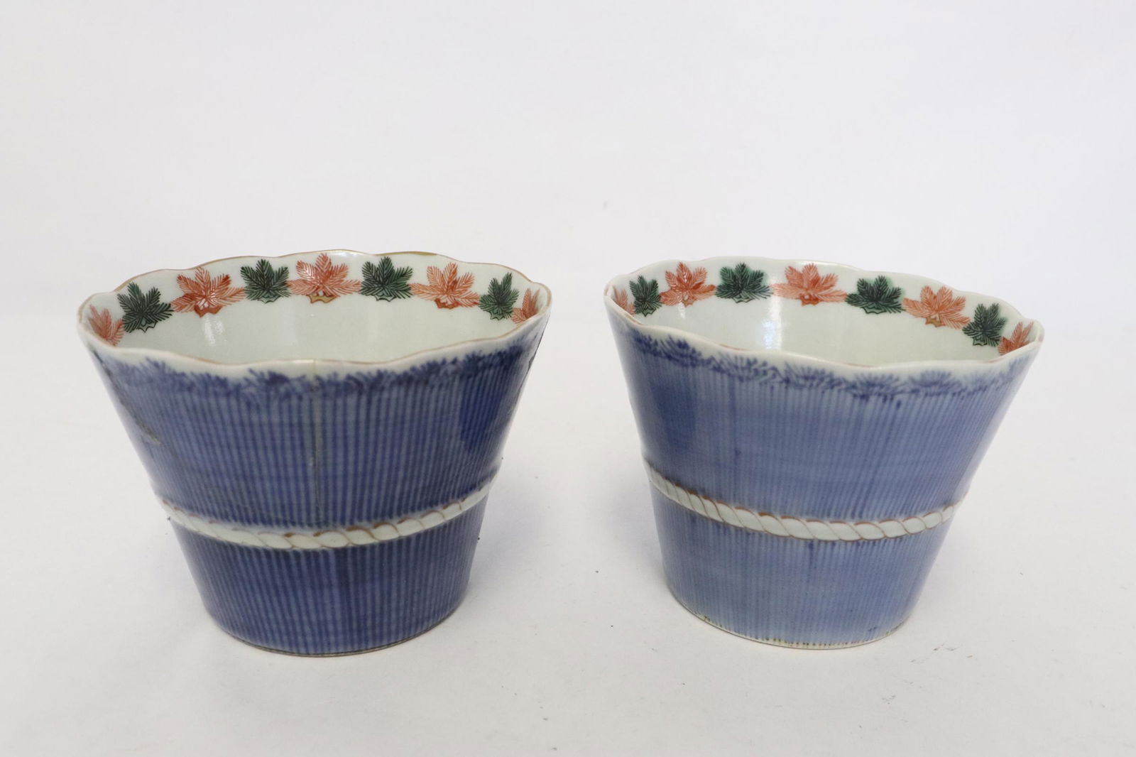 2 Chinese early 19th c. famille rose tea cups (1 of 10)
