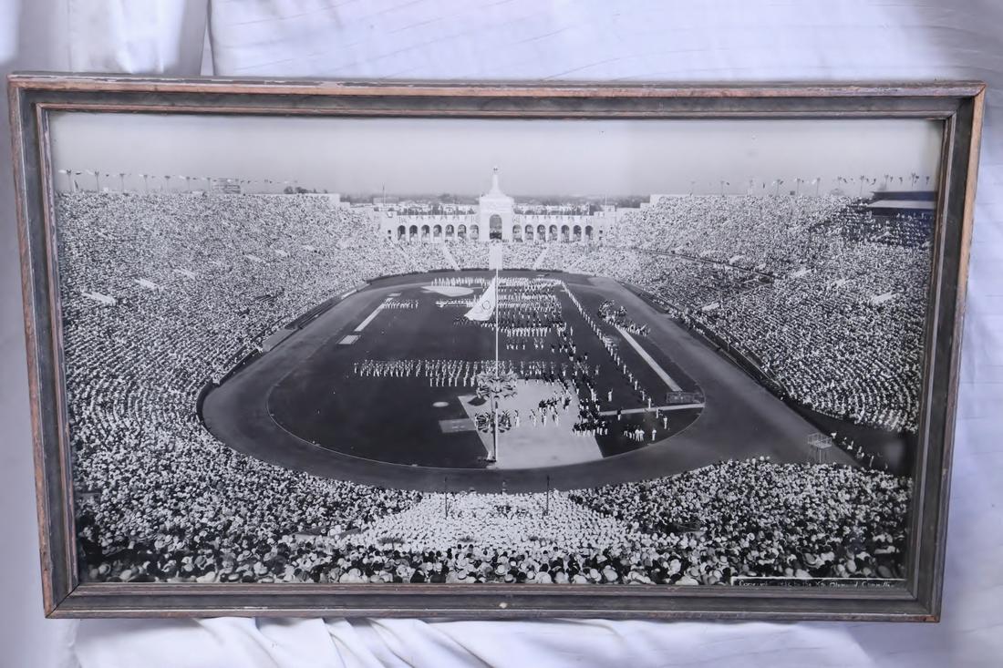 Framed photo of 1932 Olympic opening ceremony (1 of 7)