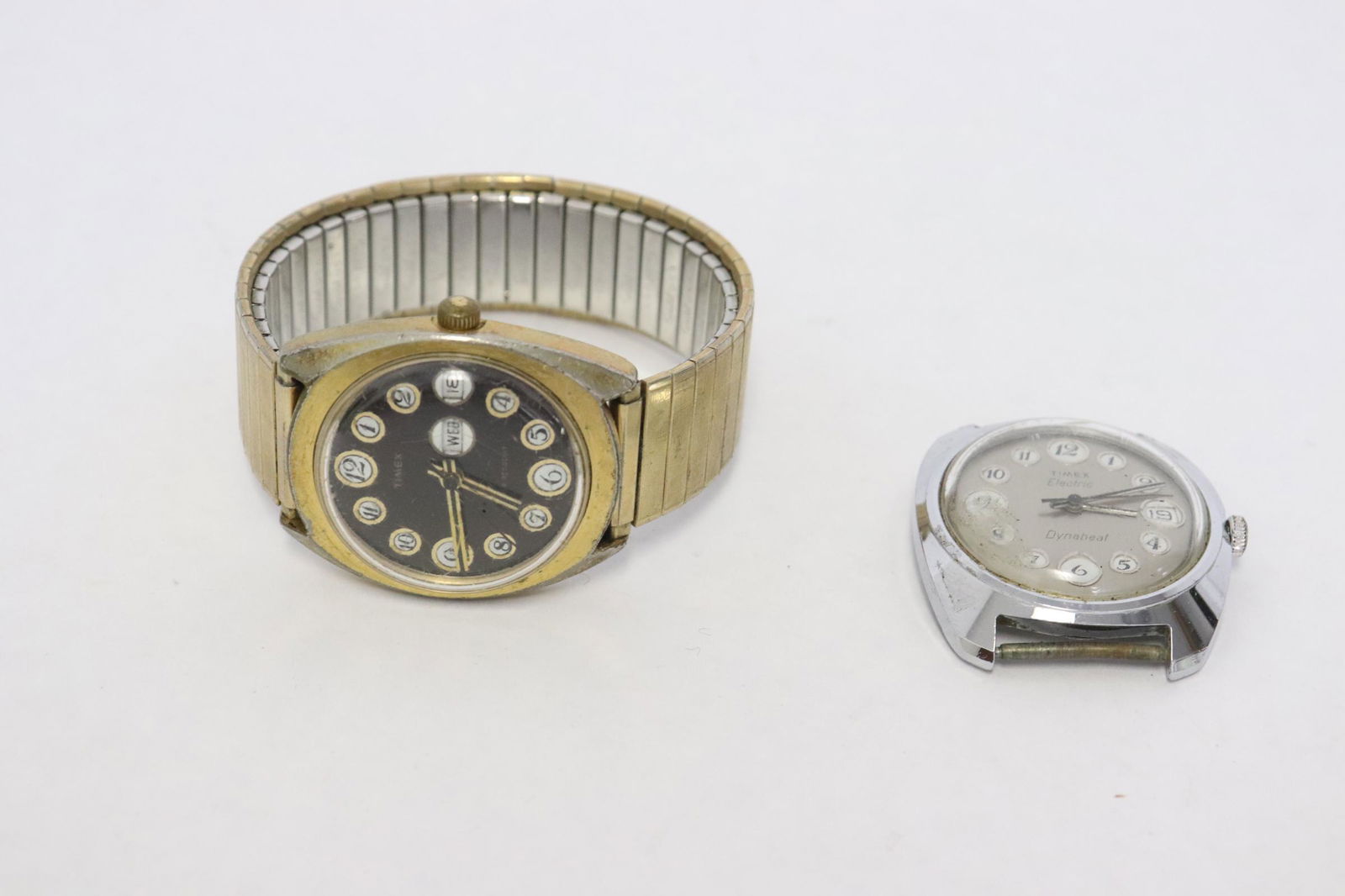 2 unusual telephone dial Timex electric watches: 2 unusual telephone dial Timex electric watches
