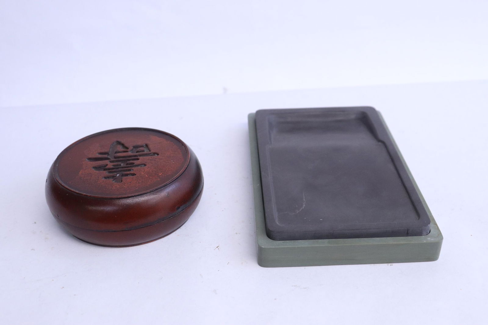 2 ink stones, one with fitted box (1 of 9)