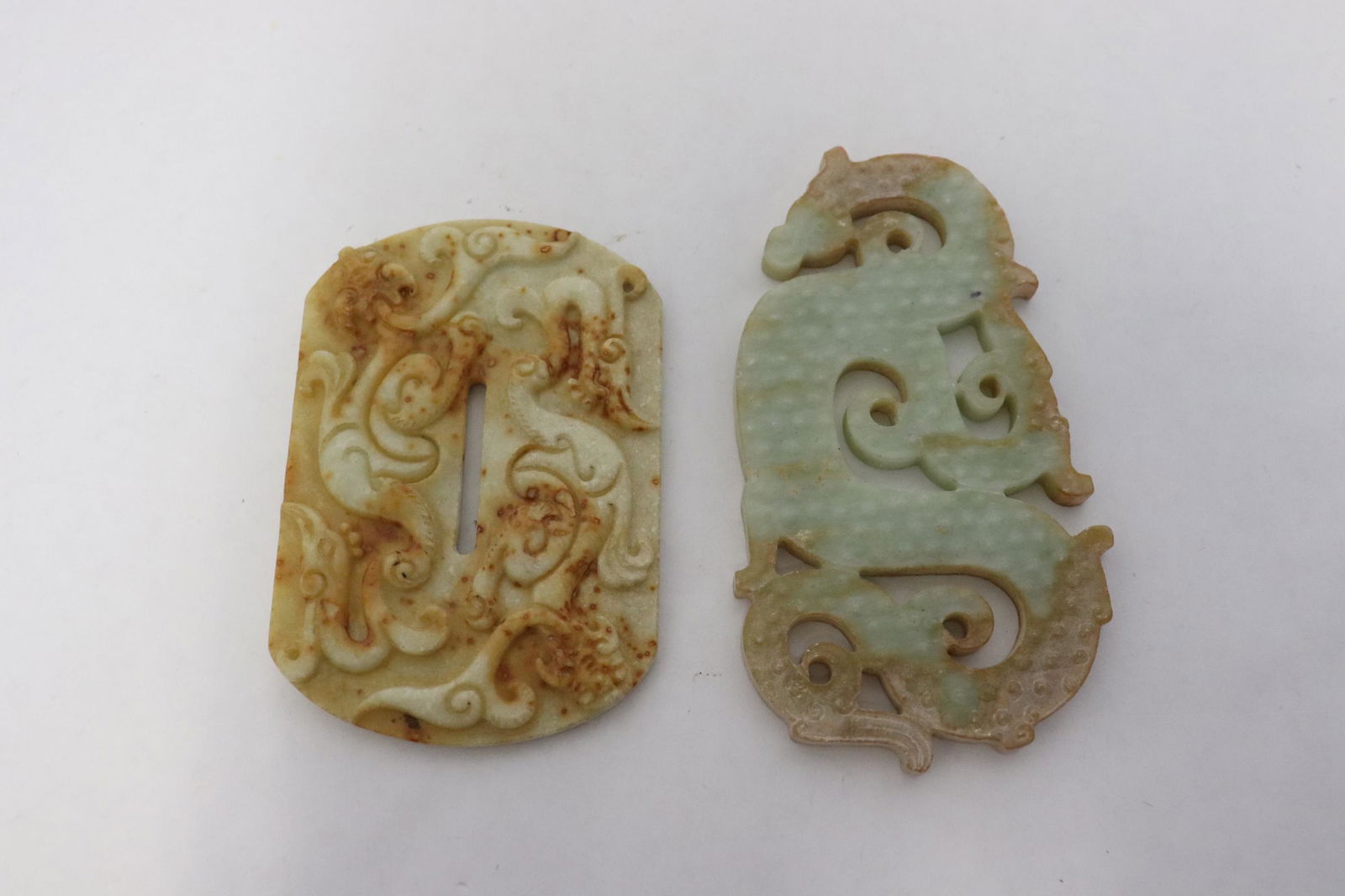 2 jade carved plaques (1 of 9)