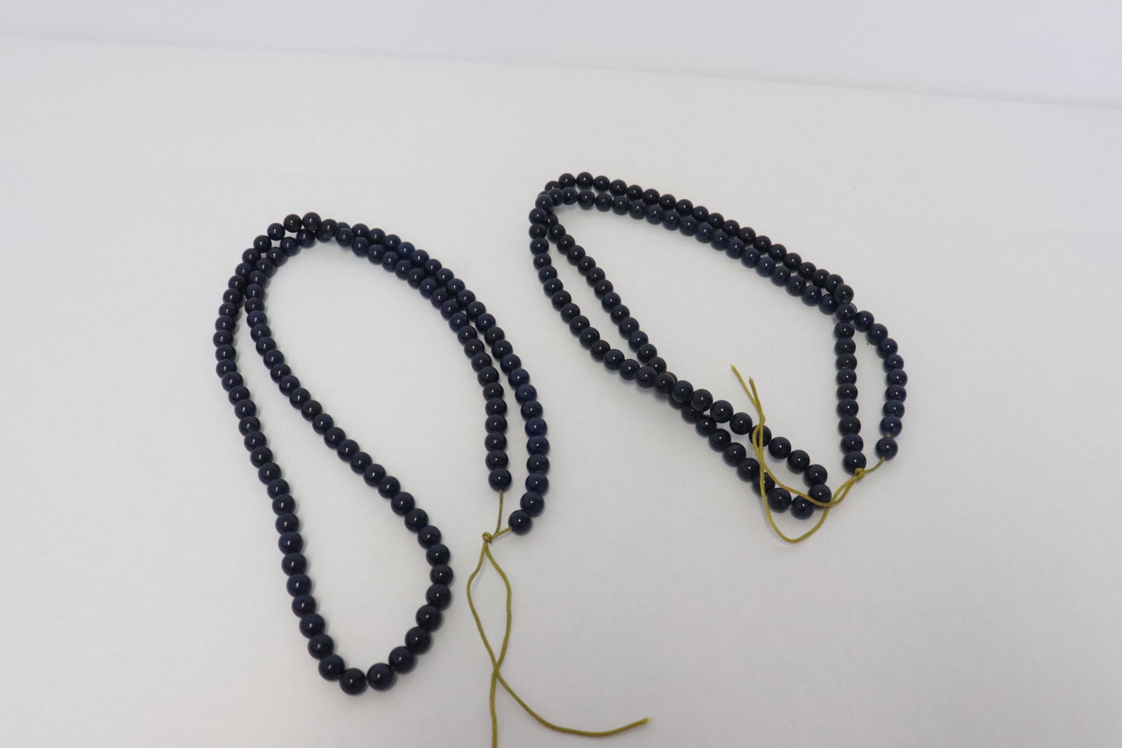 2 Chinese lapis bead necklaces (1 of 8)