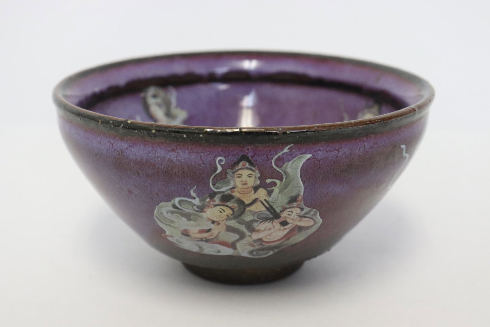Chinese purple glazed porcelain bowl (1 of 10)