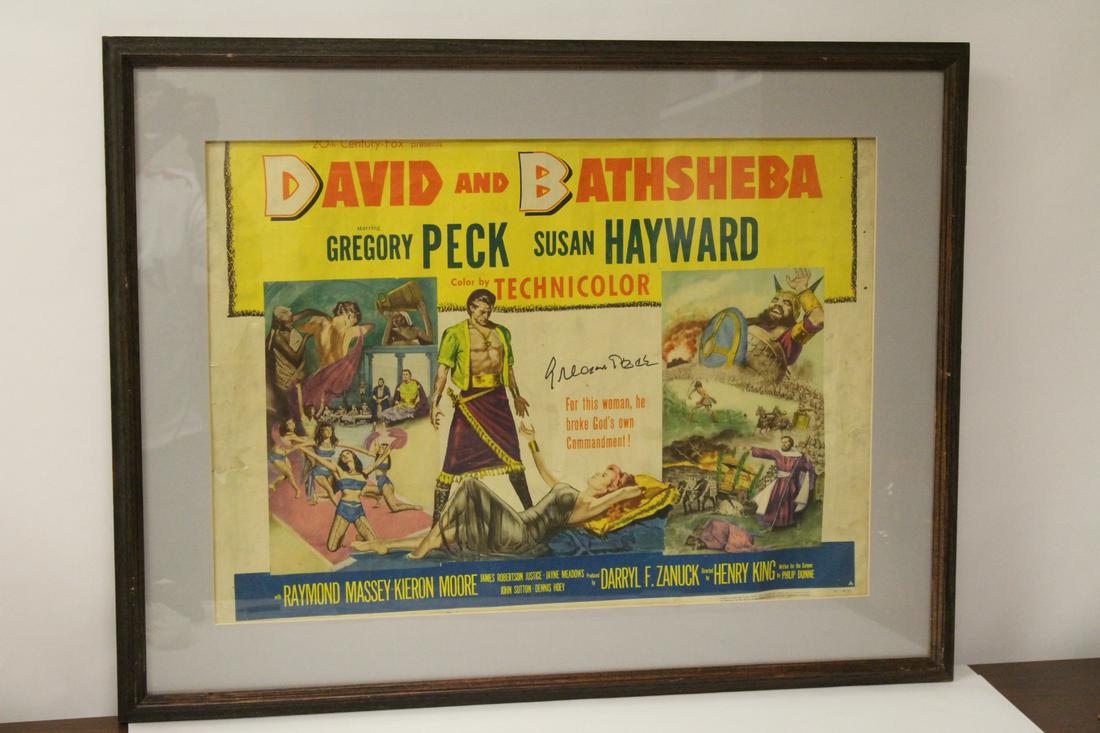Original movie poster, autographed by Gregory Peck (1 of 11)