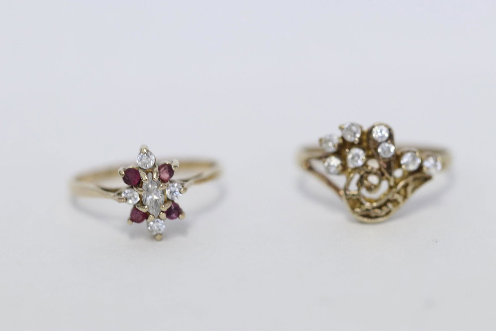 Two 10K rings with stones (1 of 11)