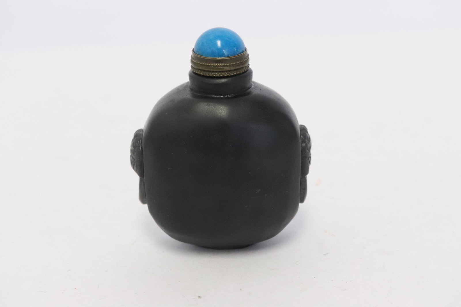 Celadon jade carved snuff bottle (1 of 7)