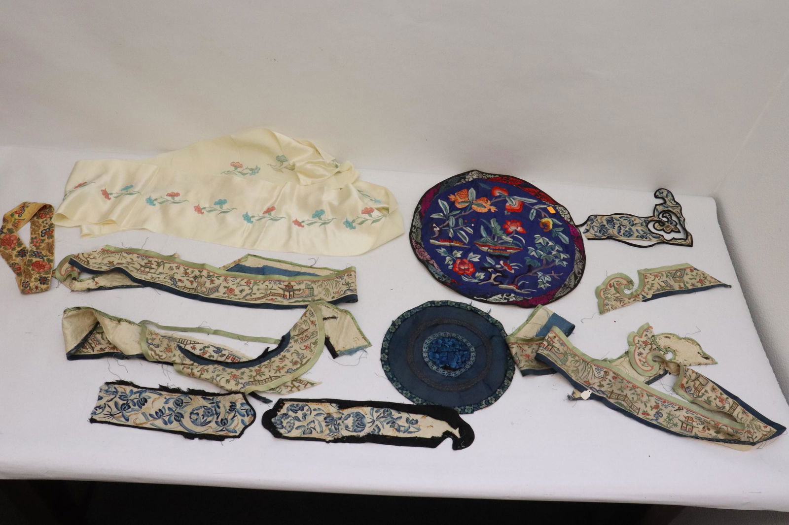 Lot of antique embroidery fragments (1 of 8)