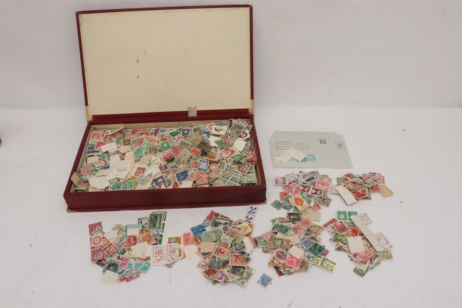 Large lot of loose stamps, some WWII German stamps (1 of 12)