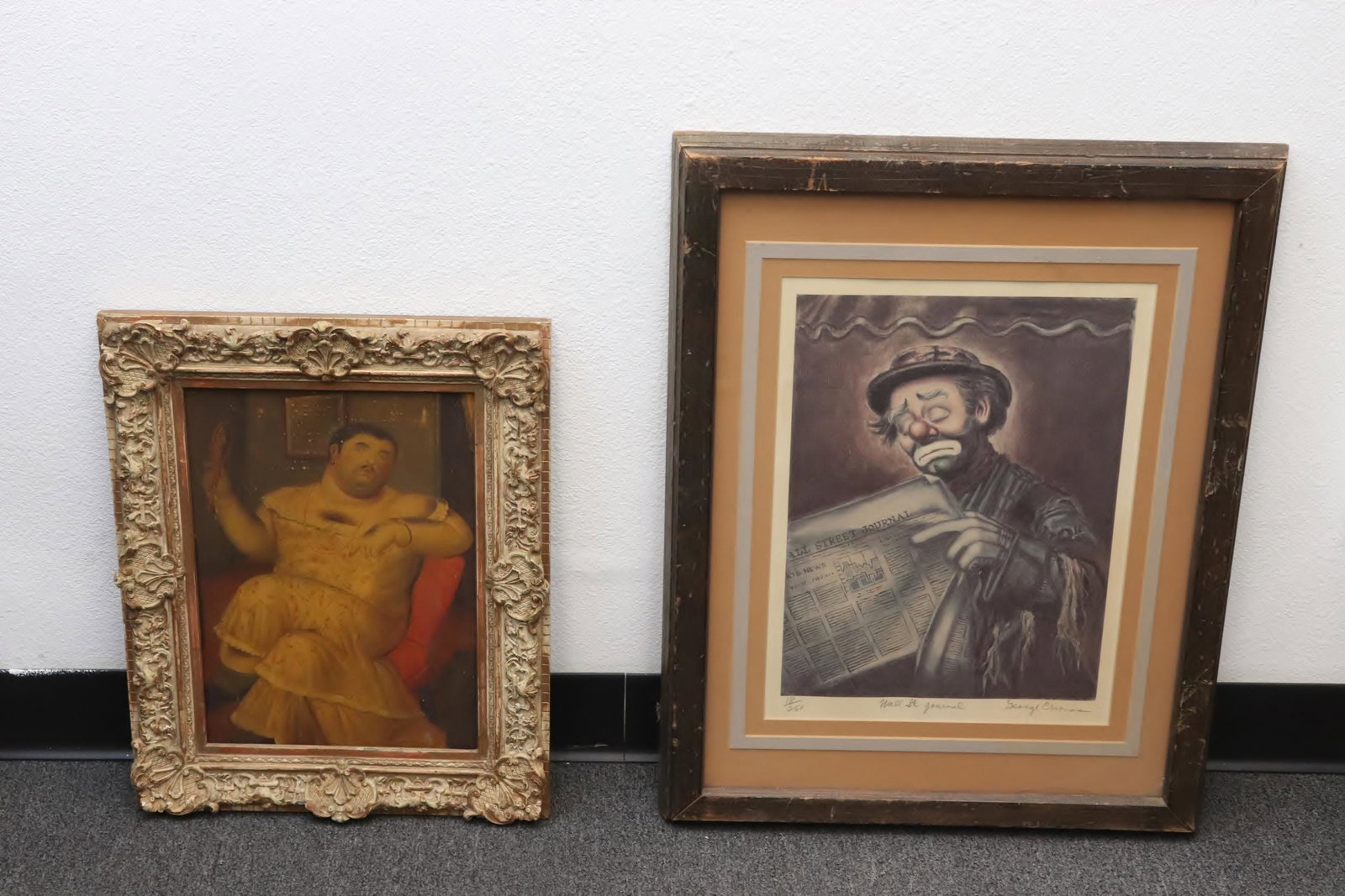 Signed etching, and a print on canvas (1 of 10)