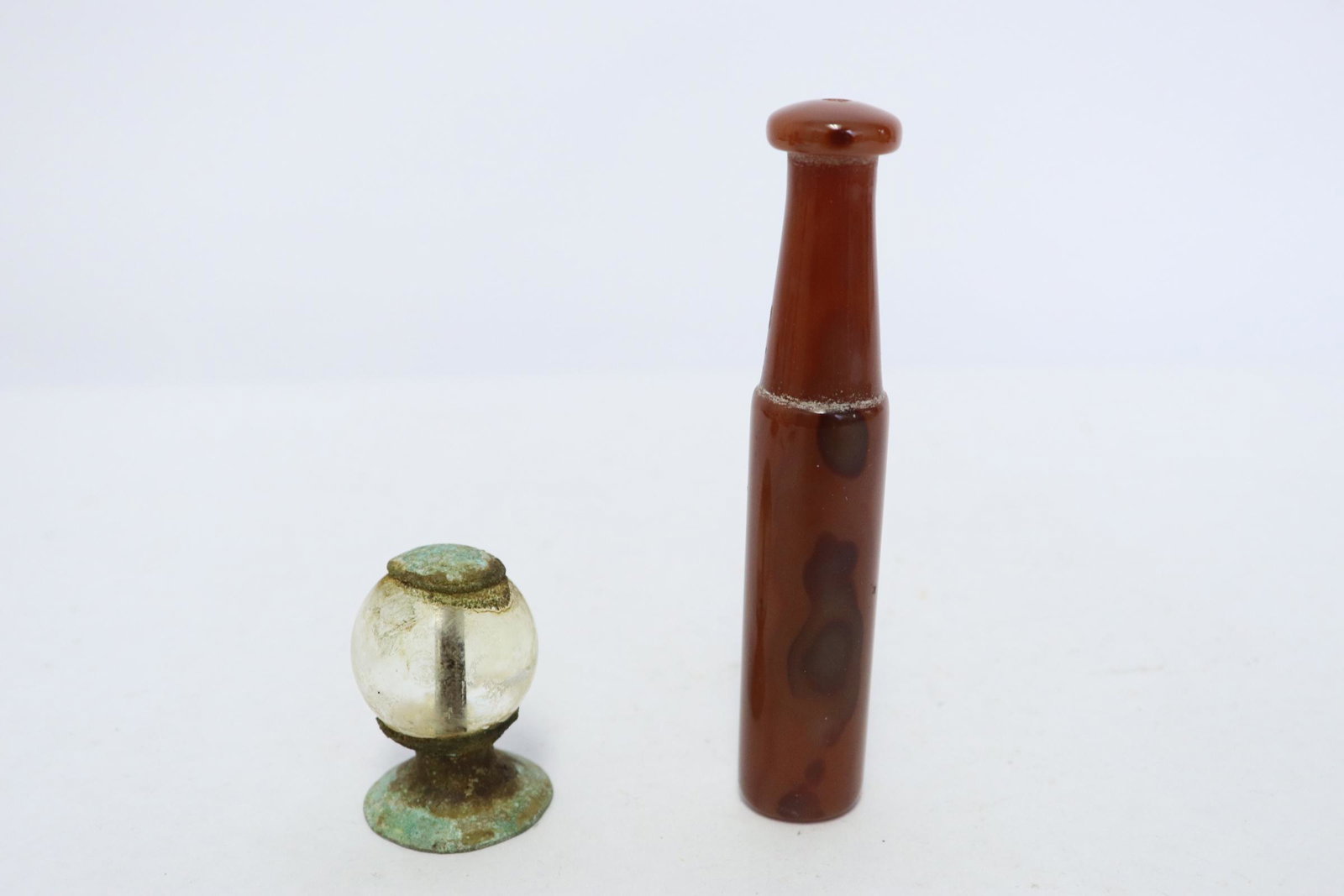 an agate carved cigarette holder, and a hat finial (1 of 9)