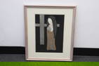 Framed contemporary Japanese woodblock print