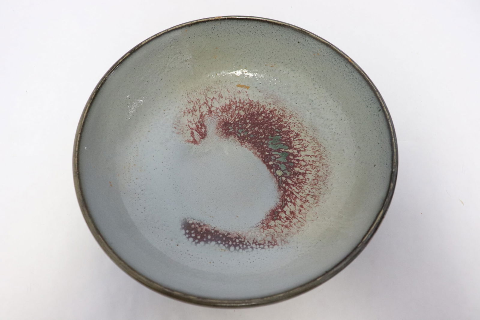 A light celadon brush wash: A light celadon brush wash, 2.2"x7.7"dia