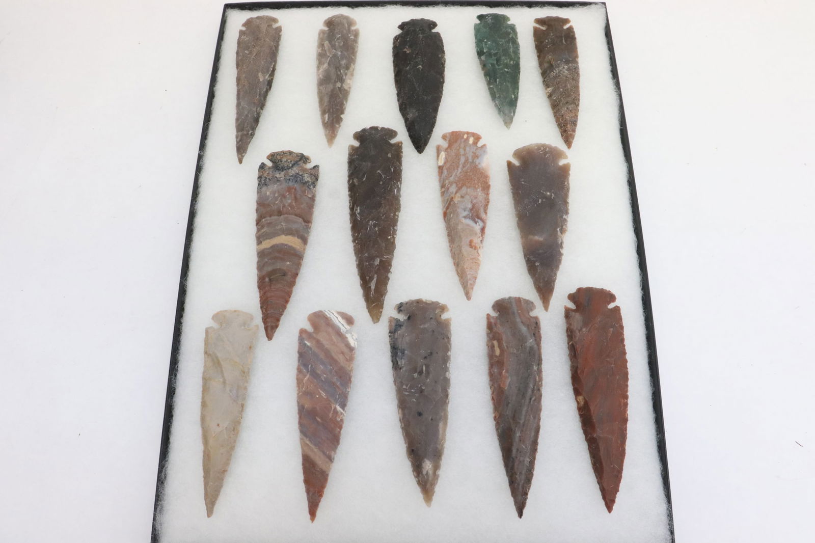 Box of Indian arrowhead/ spear head (1 of 10)