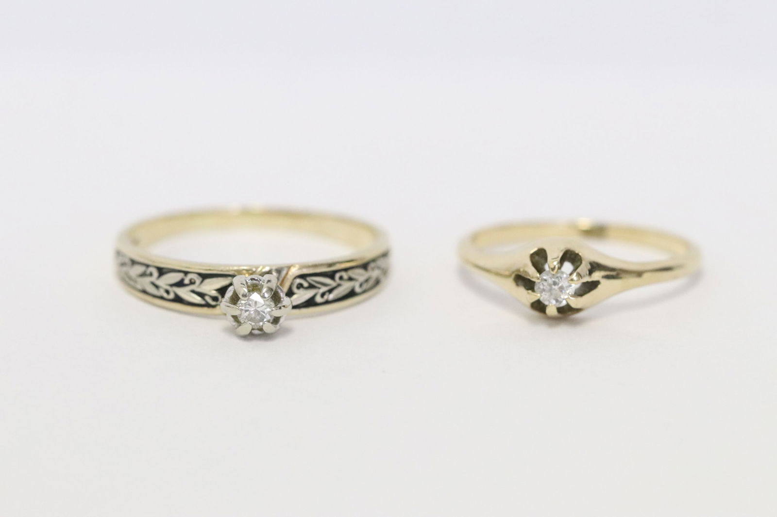 Two 14K Y/G diamond rings (1 of 11)