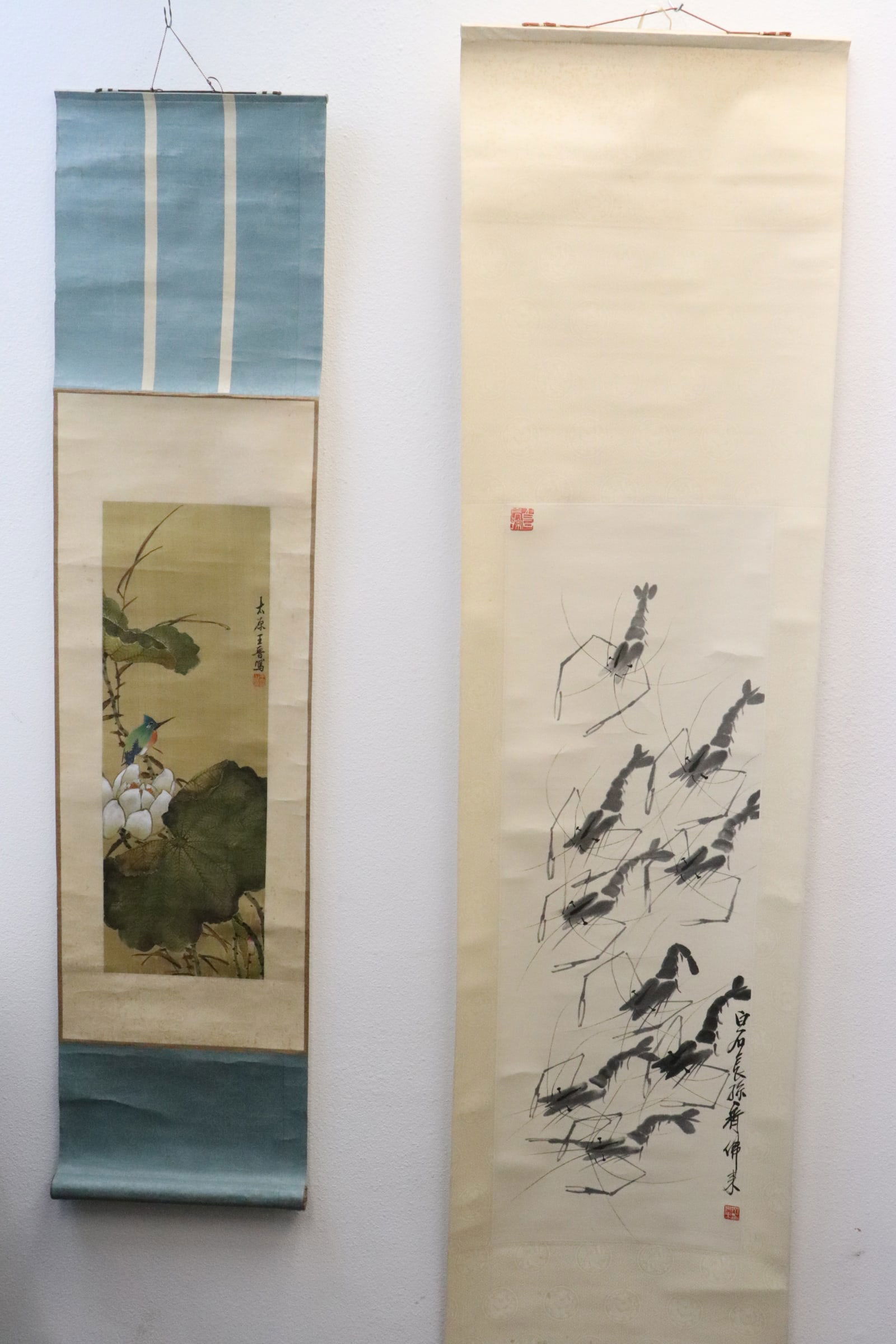 2 Chinese watercolor scrolls (1 of 12)