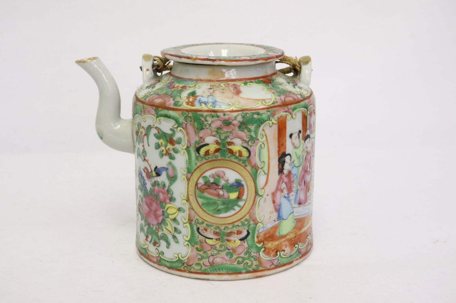 19th century Chinese rose canton teapot (1 of 10)