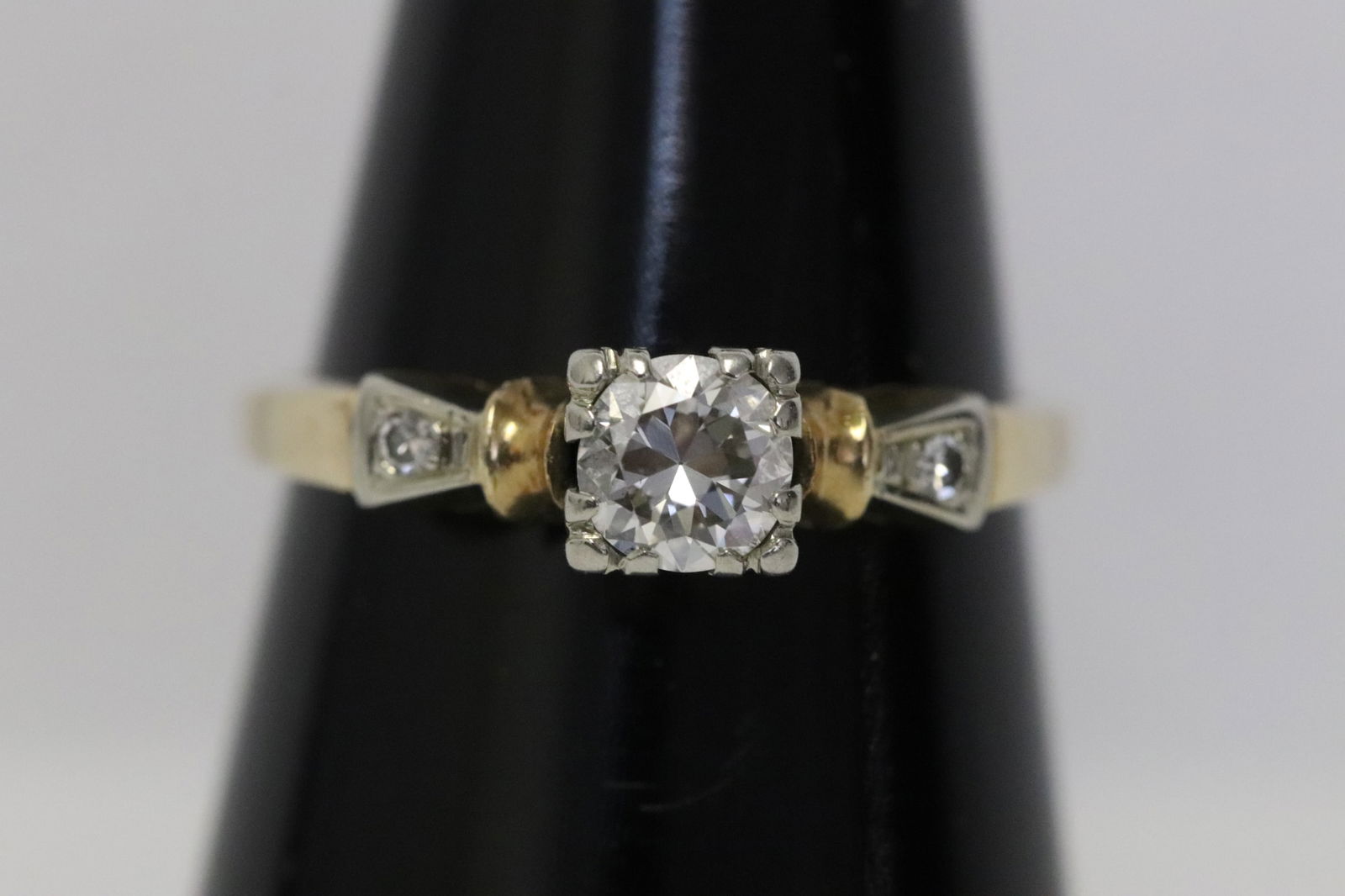 Victorian 18K Y/G diamond ring (1 of 9)