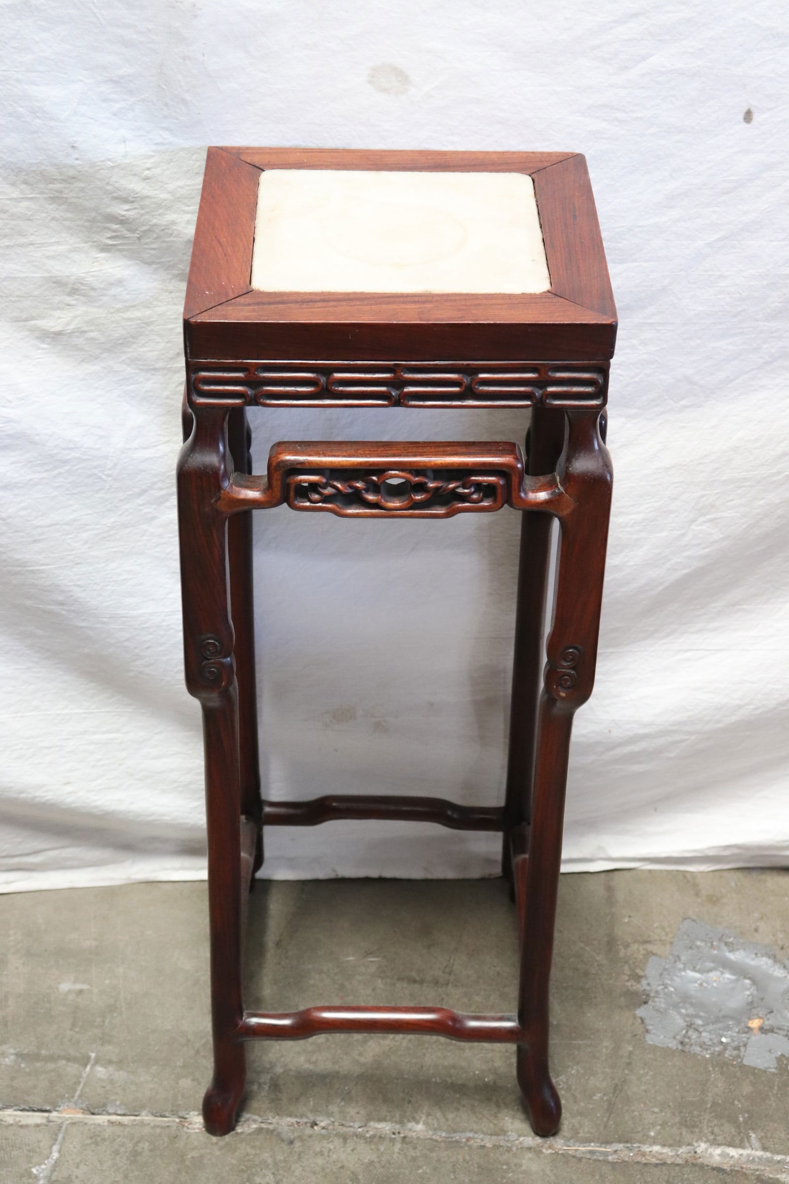 Fine Chinese vintage marble top square stand (1 of 8)