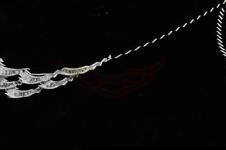 18K rose gold diamond choker: 18K rose gold diamond choker (17"L) set with baguettes, tdw approx. 1.50ct, wt. 4.7gm