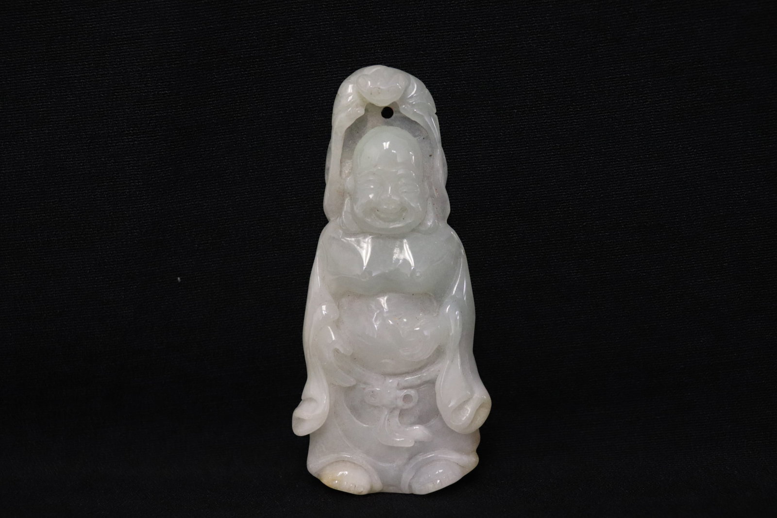 Vintage Chinese natural color jadeite carving (1 of 6)