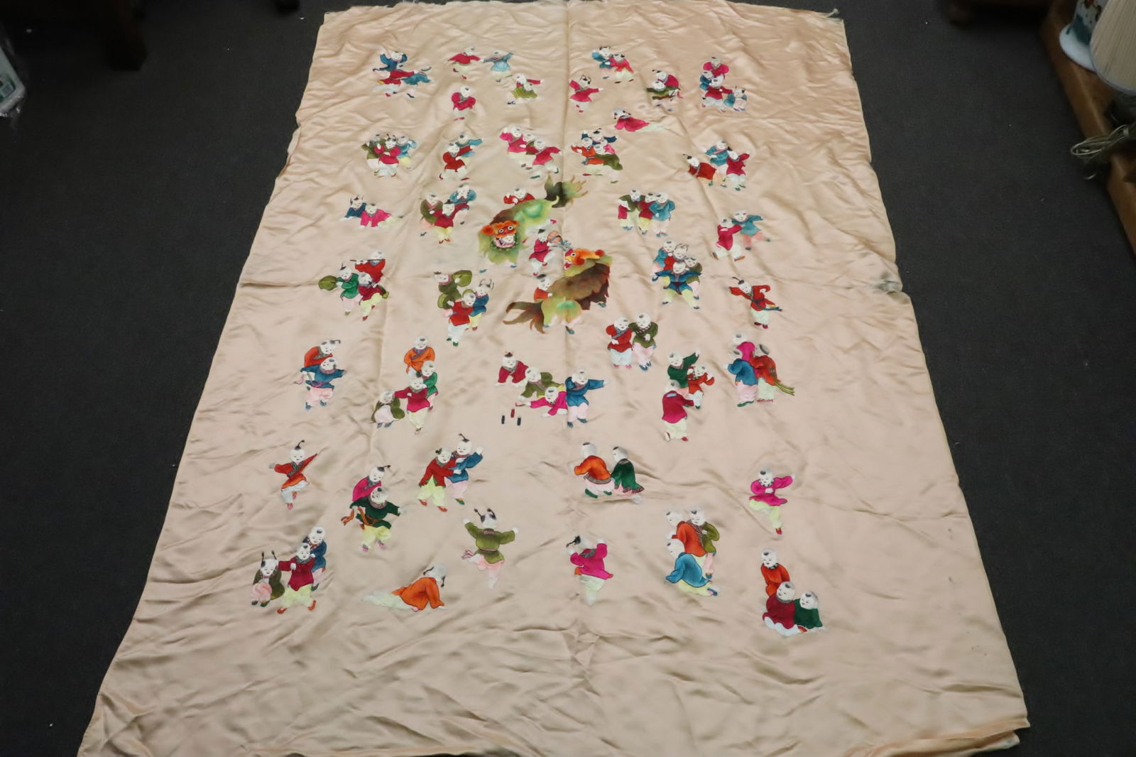 A large Chinese vintage embroidery panel (1 of 9)