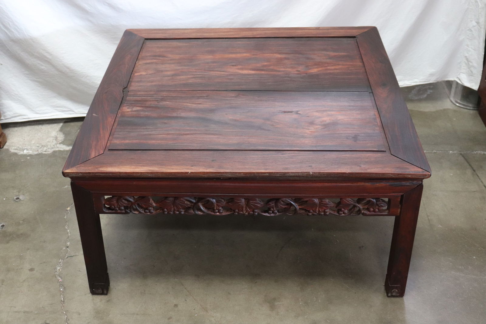 Antique Chinese rosewood square low table (1 of 9)