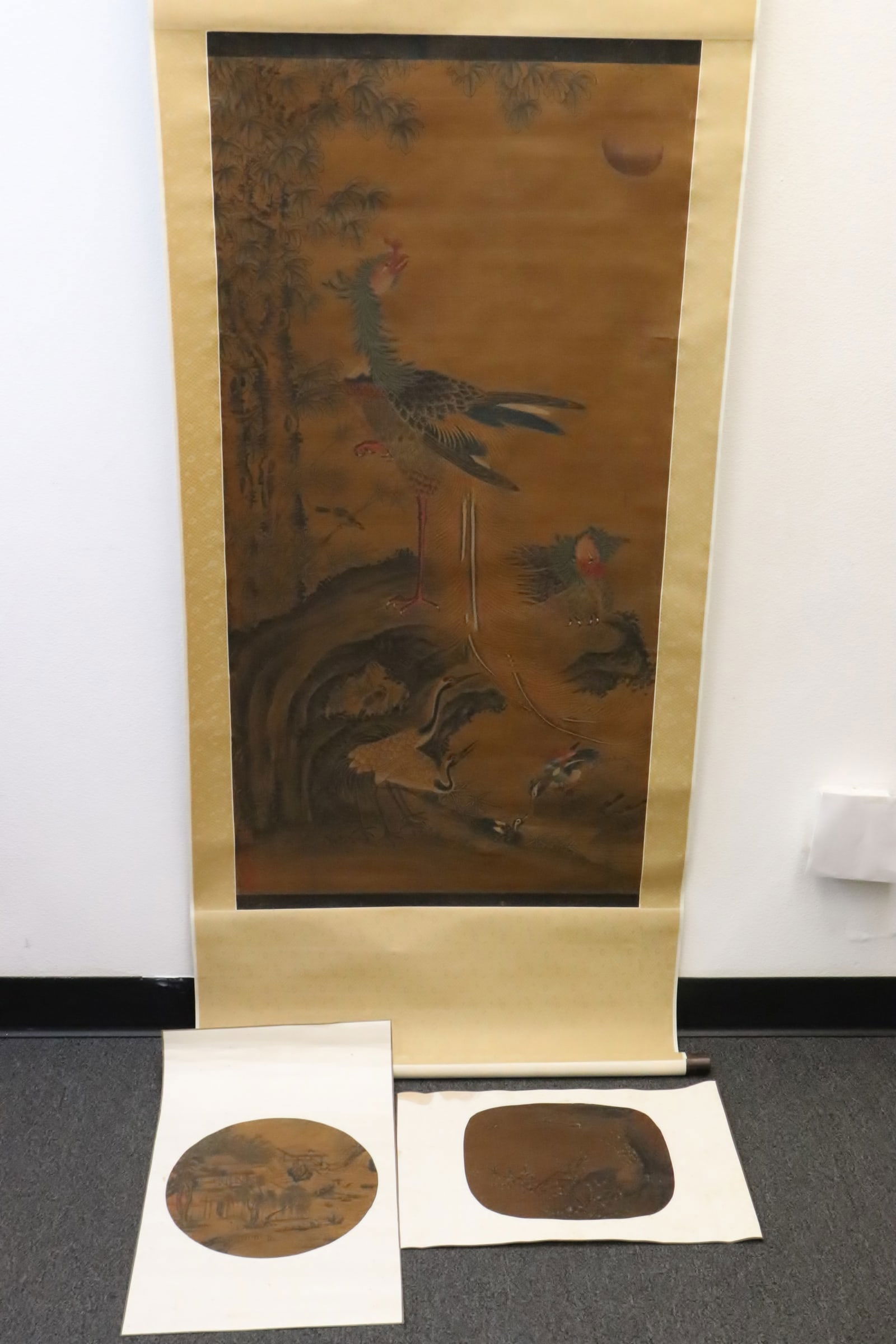 3 Chinese print scroll/ panels (1 of 10)