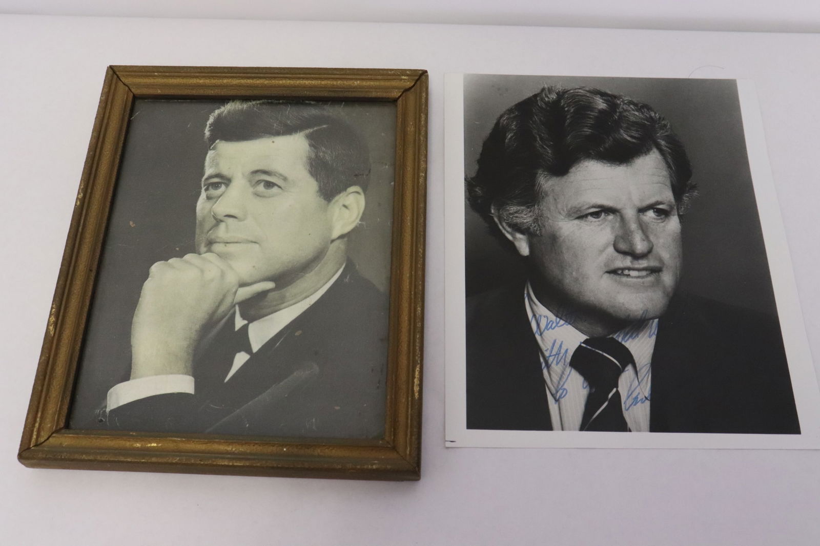 signed photo of Ted Kennedy, & a photo of President Kennedy (1 of 7)