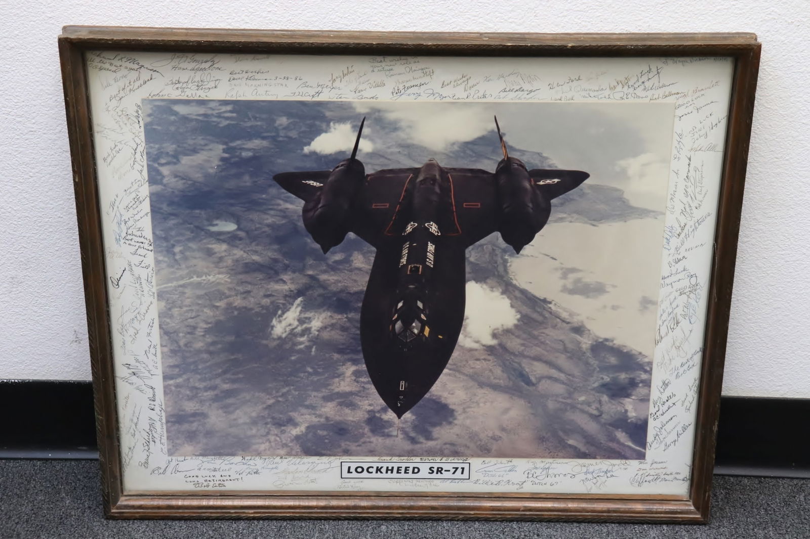 signed photo of Lockheed SR-71 supersonic bomber (1 of 11)