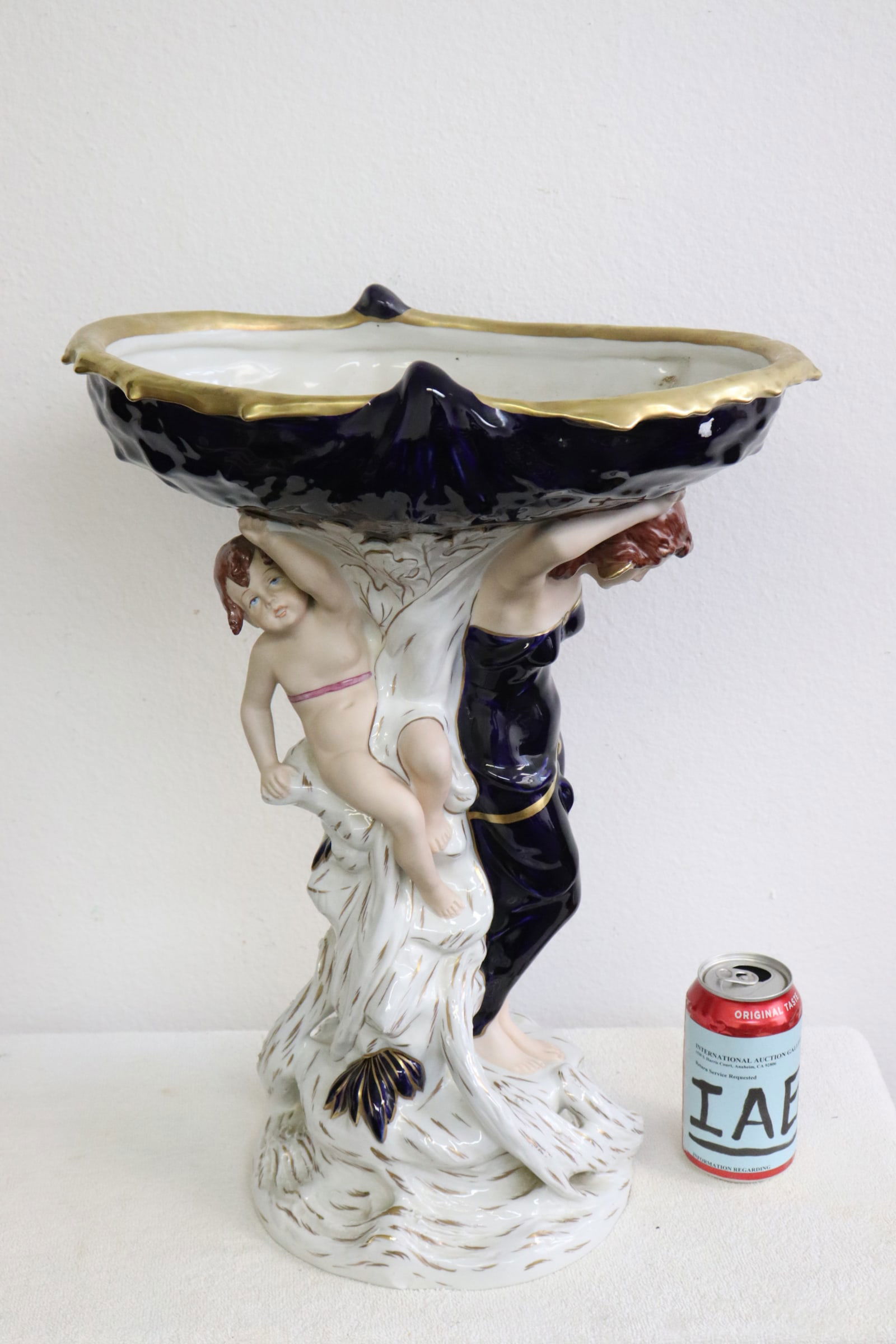 A rare large Royal Dux figural based basin (1 of 11)