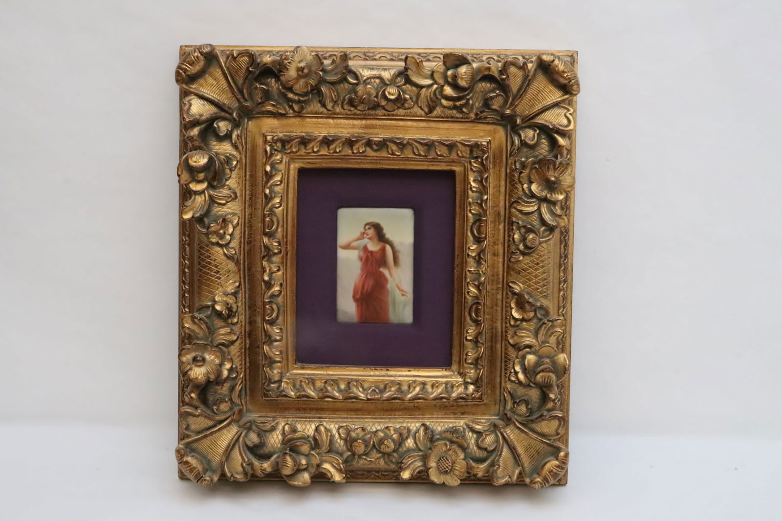hand painted porcelain plaque, signed Wagner (1 of 9)